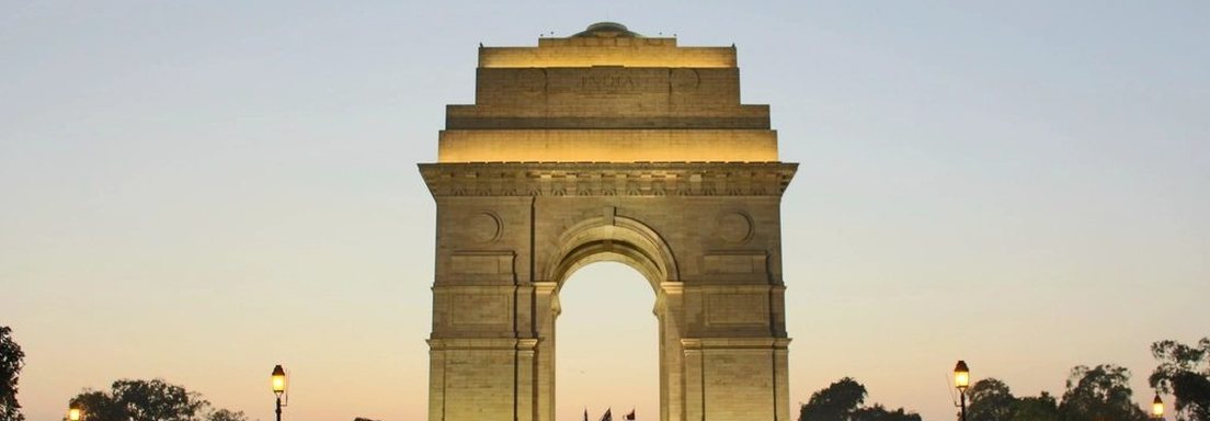 India Gate, New Delhi at dusk